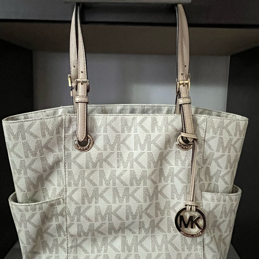 Michael Kors Beige Monogram Tote